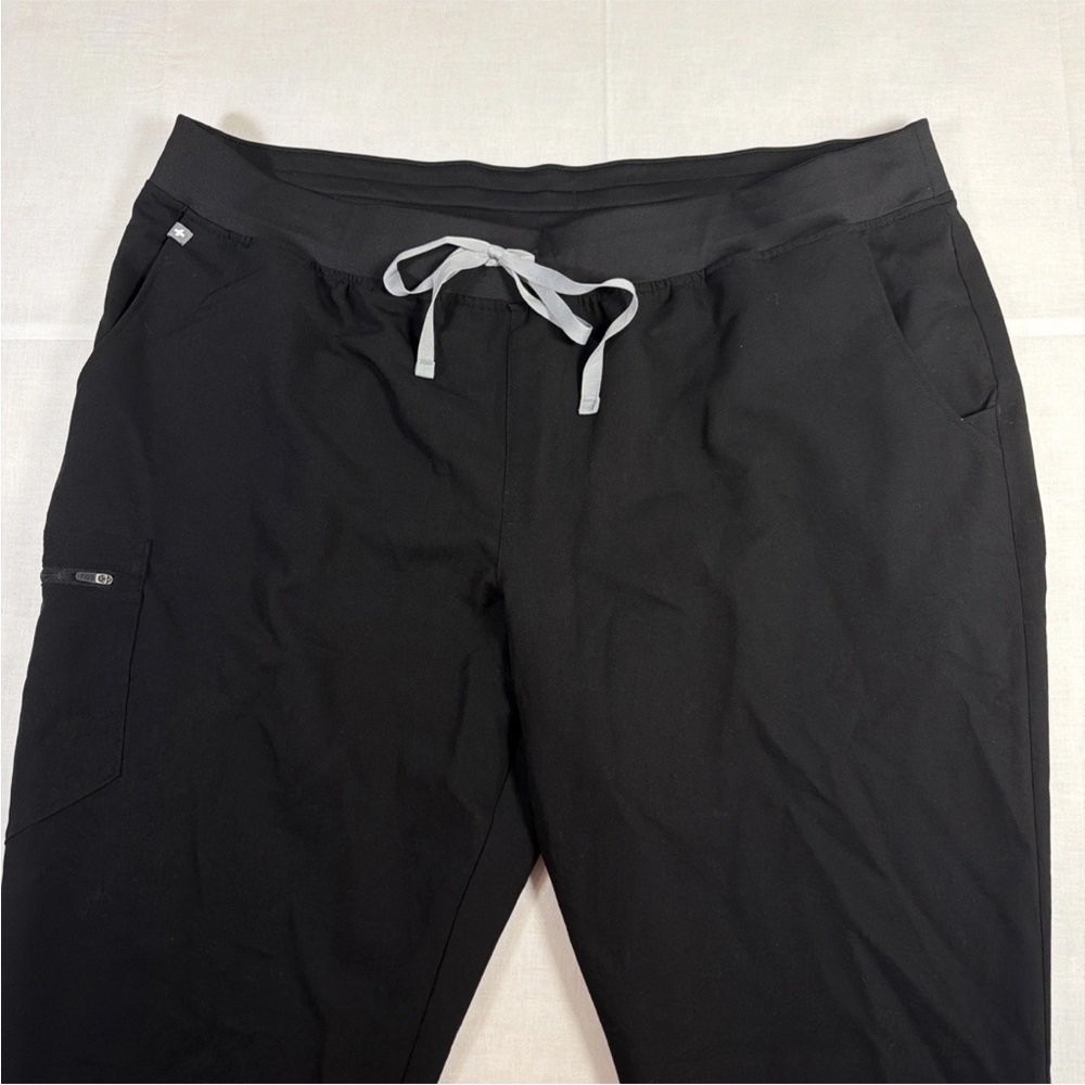FIGS Scrub Pants Womens 4XL Black Jogger Medical Nursing Drawstring Stretch - Picture 2 of 9